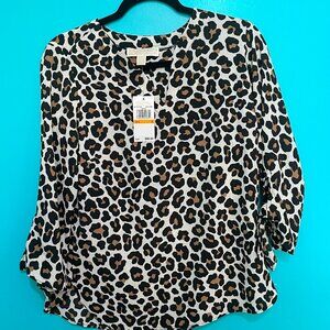 Michael Kors Animal Print Blouse - Size S